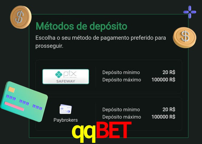 O cassino qqbet oferece uma grande variedade de métodos de pagamento